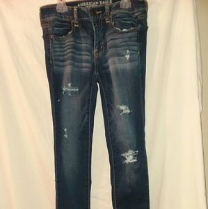 Distressed Dark Wash Jeggings